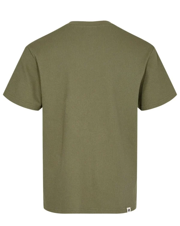 Mand Anerkjendt Akkikki S/S Waffle Tee - Olivine