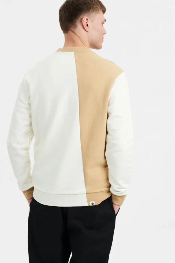 Mand Anerkjendt Akklaus Colorblock Sweat - Tofu