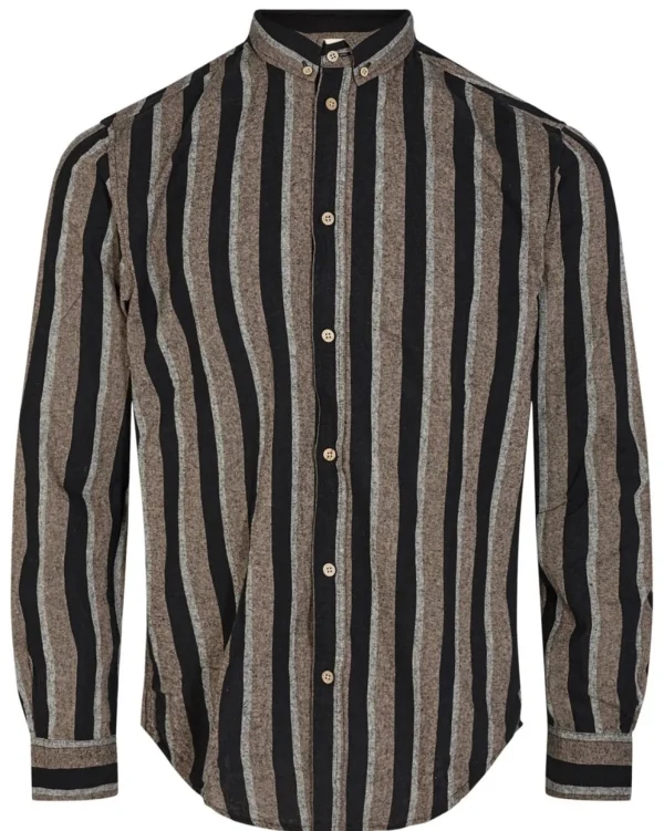 Mand Anerkjendt Akkonrad Big Stripe Shirt - Caviar