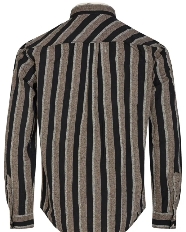 Mand Anerkjendt Akkonrad Big Stripe Shirt - Caviar