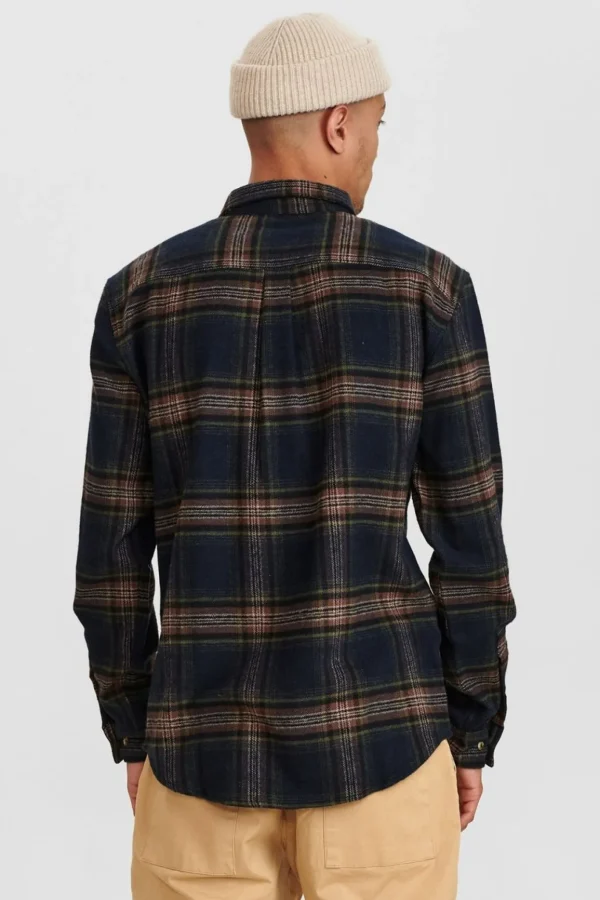 Mand Anerkjendt Akkonrad Brushed Check Shirt - Deep Forrest