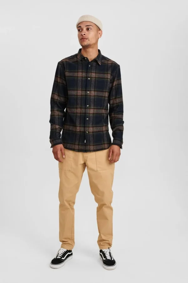 Mand Anerkjendt Akkonrad Brushed Check Shirt - Deep Forrest