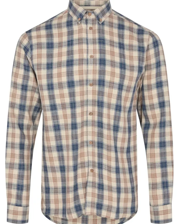 Mand Anerkjendt Akkonrad Check Shirt - Sky Captain