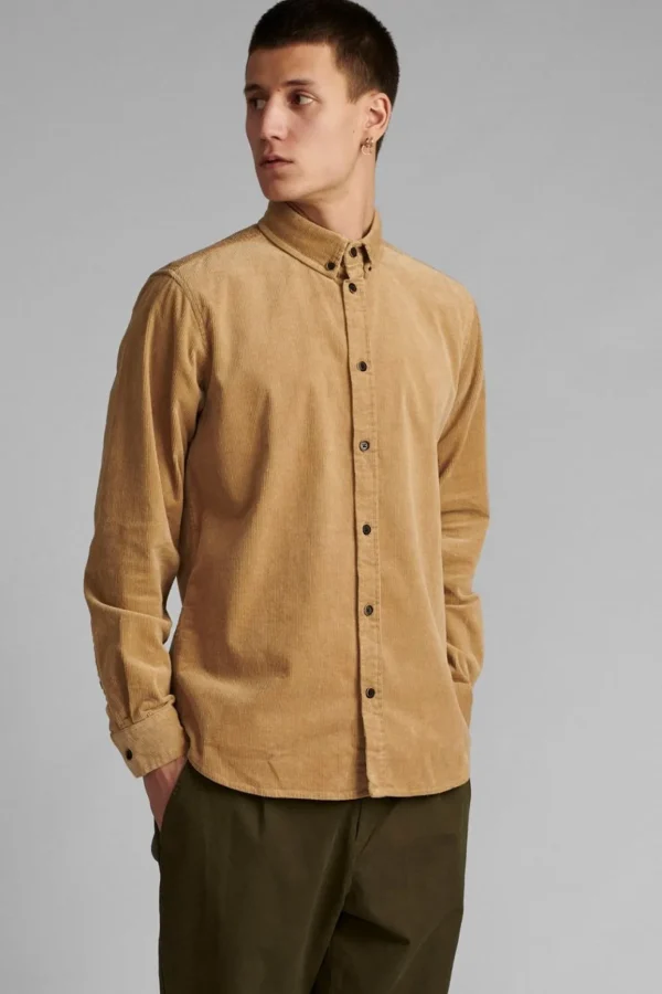 Mand Anerkjendt Akkonrad Cord Shirt - Incense