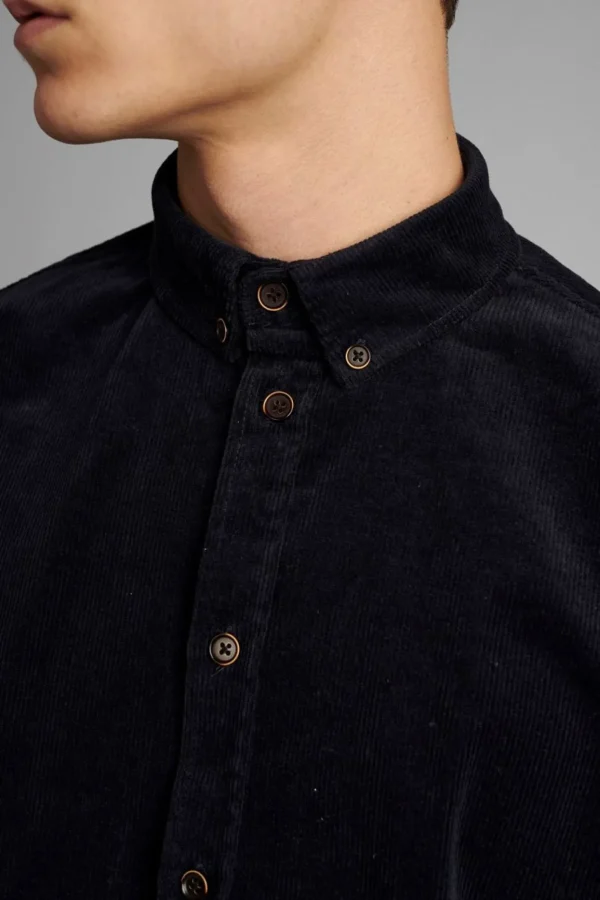 Mand Anerkjendt Akkonrad Cord Shirt - Sky Captain