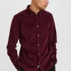 Mand Anerkjendt Akkonrad Corduroy Shirt - Vineyard Wine