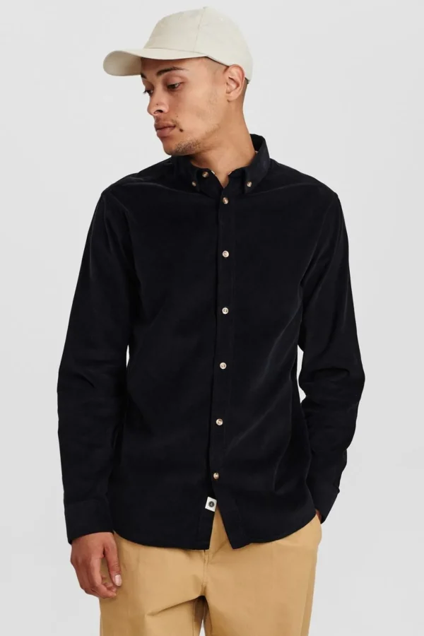 Mand Anerkjendt Akkonrad Corduroy Shirt - Sky Captain