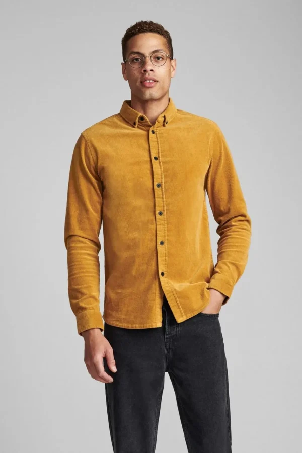 Mand Anerkjendt Akkonrad Corduroy Shirt - Dijon