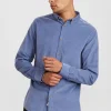 Mand Anerkjendt Akkonrad Corduroy Shirt - Copen Blue