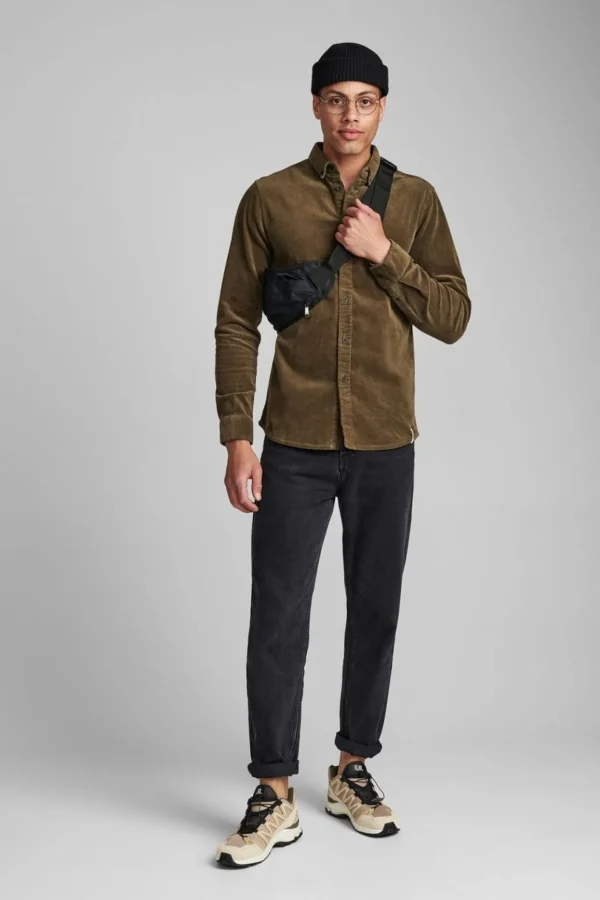 Mand Anerkjendt Akkonrad Corduroy Shirt - Deep Depth