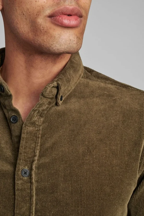 Mand Anerkjendt Akkonrad Corduroy Shirt - Deep Depth