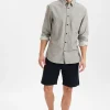 Mand Anerkjendt Akkonrad Jacq Stripe Shirt - Tofu