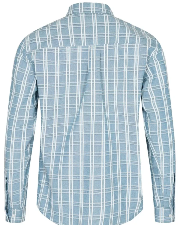 Mand Anerkjendt Akkonrad L/S Check Shirt - Indian Teal