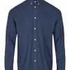 Mand Anerkjendt Akkonrad Melange Shirt - Noos - Sky Captain