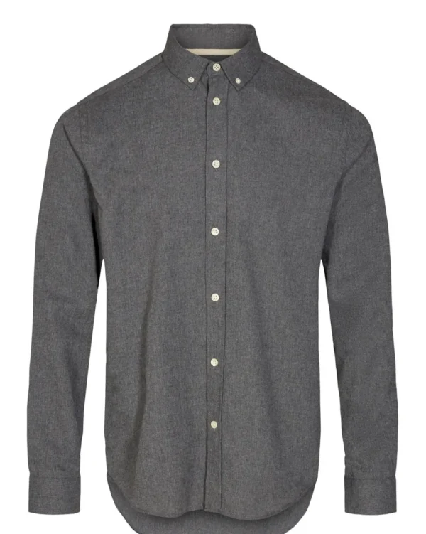 Mand Anerkjendt Akkonrad Melange Shirt - Noos - Granit Grey Mel