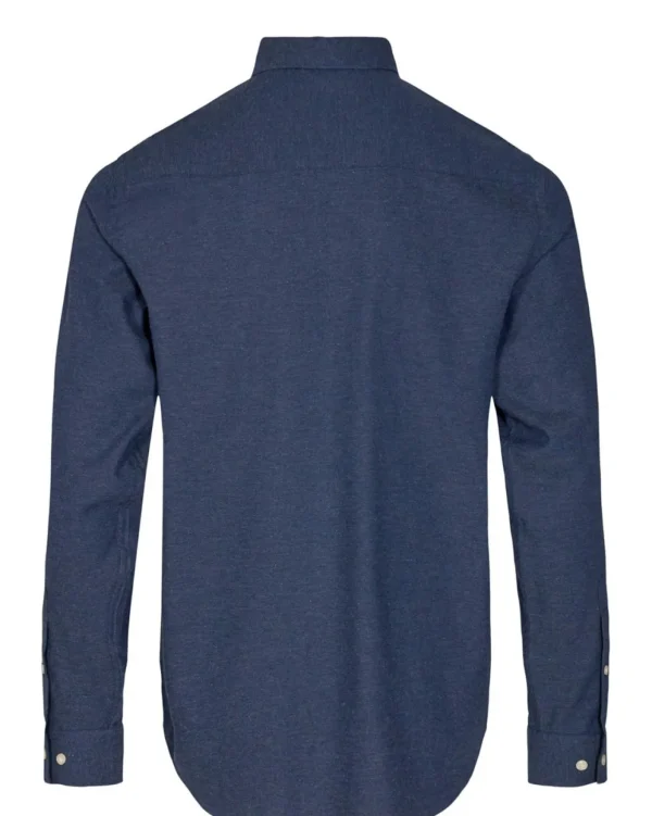 Mand Anerkjendt Akkonrad Melange Shirt - Noos - Sky Captain