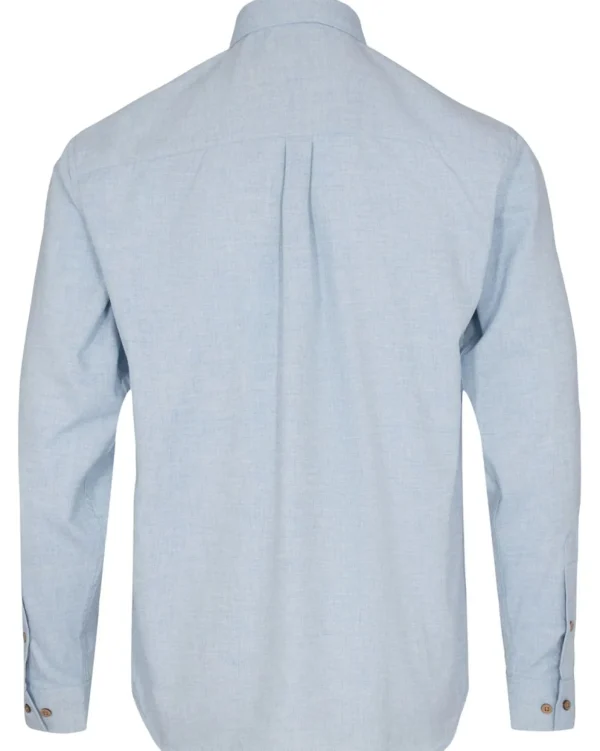 Mand Anerkjendt Akkonrad Melange Shirt - Noos - Sky Blue