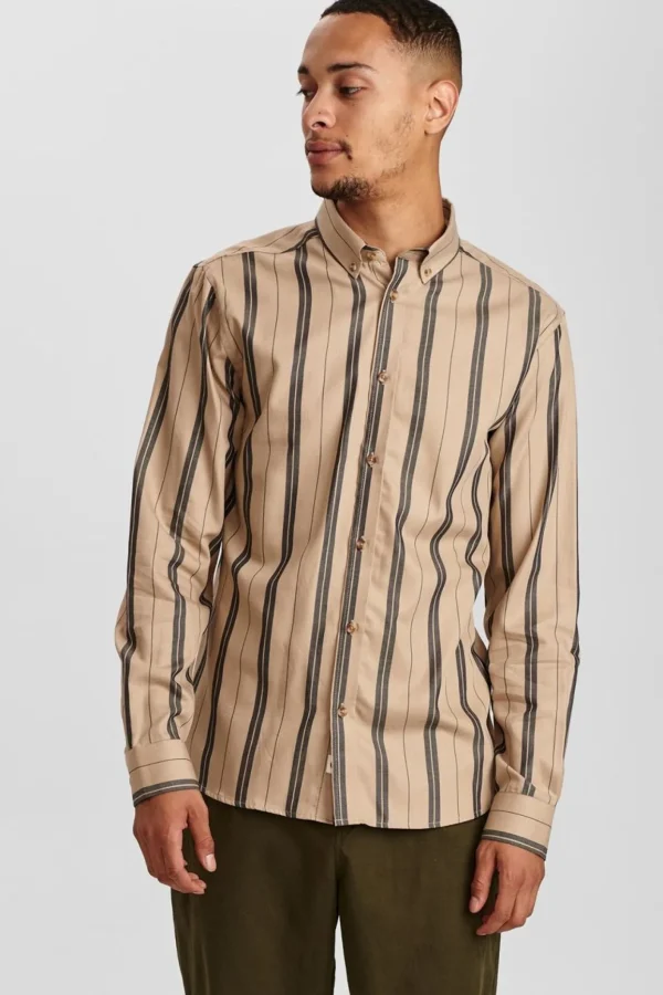 Mand Anerkjendt Akkonrad Stripe Shirt - Incense