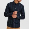 Mand Anerkjendt Akkonrad Stripe Shirt - Sky Captain