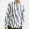 Mand Anerkjendt Akkonrad Striped Shirt - Sky Captain