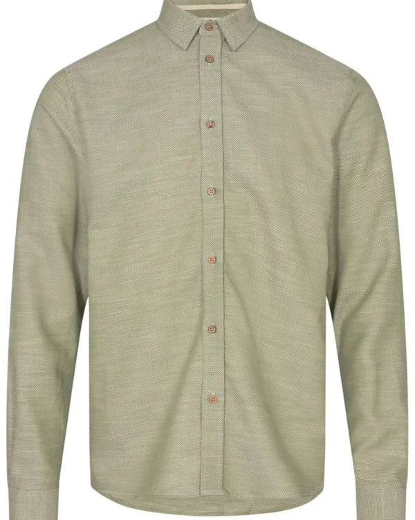 Mand Anerkjendt Akkonrad Structure Shirt - Hunter Green