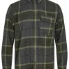 Mand Anerkjendt Akleif Brushed Check - Dark Grey Mel