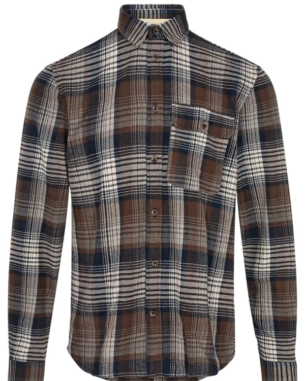 Mand Anerkjendt Akleif Brushed Check - Sky Captain