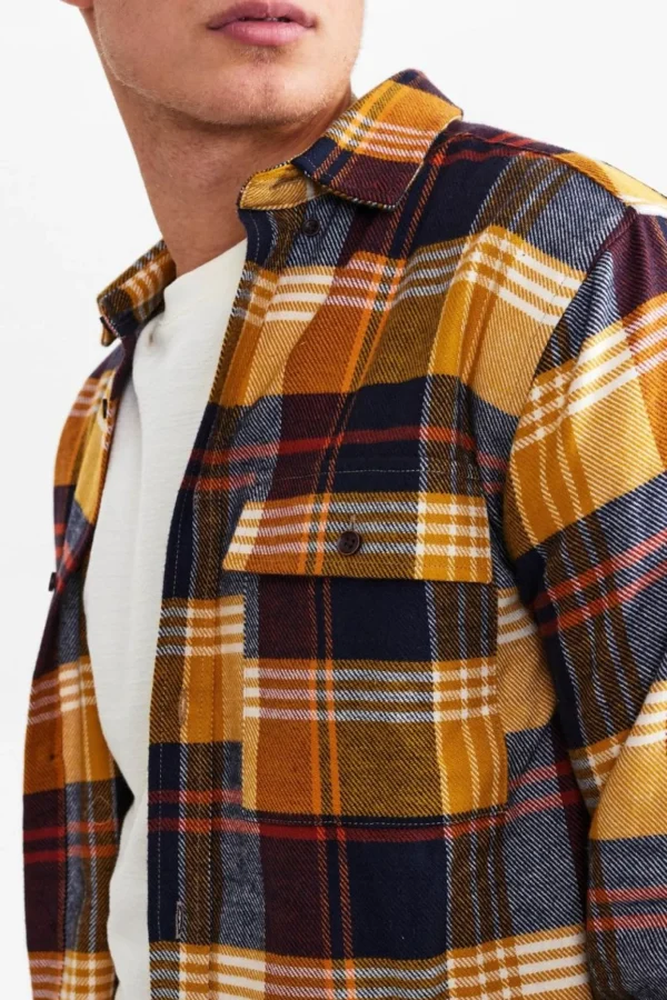 Mand Anerkjendt Akleif Checked Shirt - Cinnamon Stick