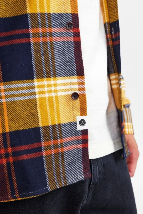 Mand Anerkjendt Akleif Checked Shirt - Cinnamon Stick