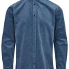 Mand Anerkjendt Akleif Corduroy Shirt - Indian Teal