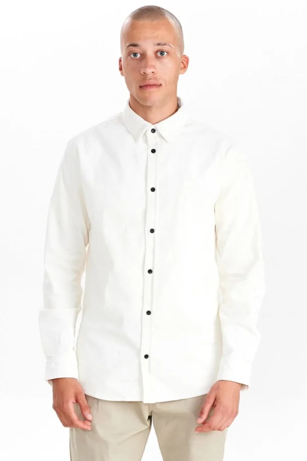 Mand Anerkjendt Akleif Corduroy Shirt - Tofu