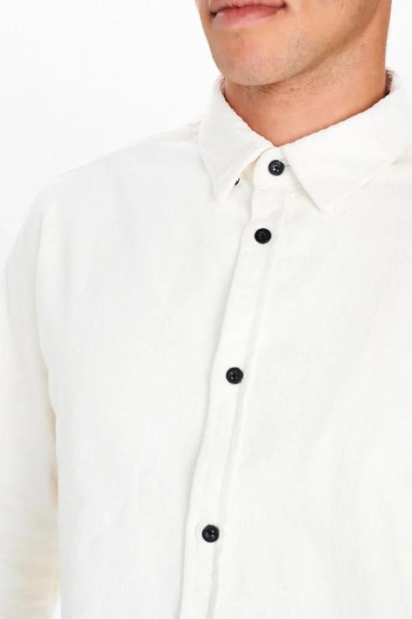 Mand Anerkjendt Akleif Corduroy Shirt - Tofu