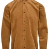 Mand Anerkjendt Akleif Corduroy Shirt - Wood Thrush