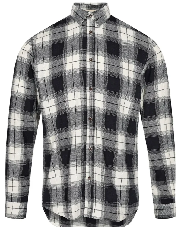 Mand Anerkjendt Akleif Flannel Check Shirt - Caviar