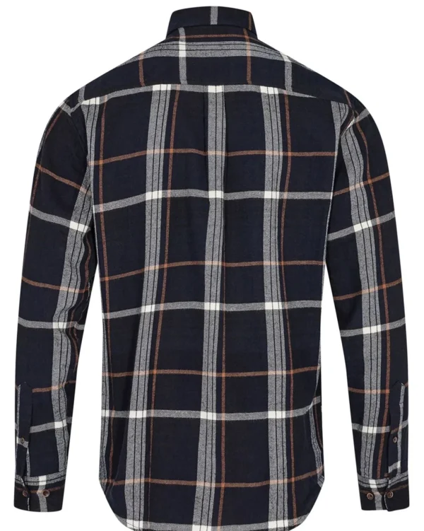 Mand Anerkjendt Akleif Flannel Check Shirt - Sky Captain