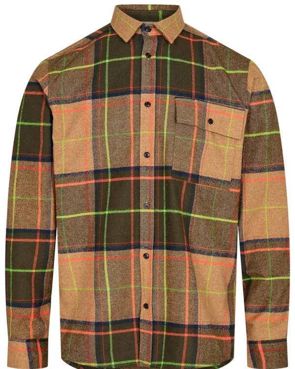 Mand Anerkjendt Akleif L/S Checked Shirt - Forest Night