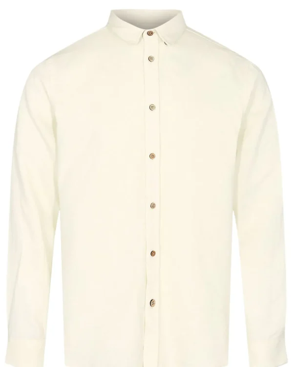 Mand Anerkjendt Akleif L/S Musselin Shirt - Tofu