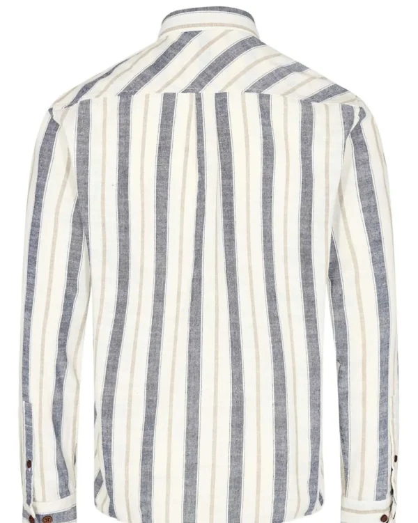 Mand Anerkjendt Akleif L/S Stripe Shirt - Tofu