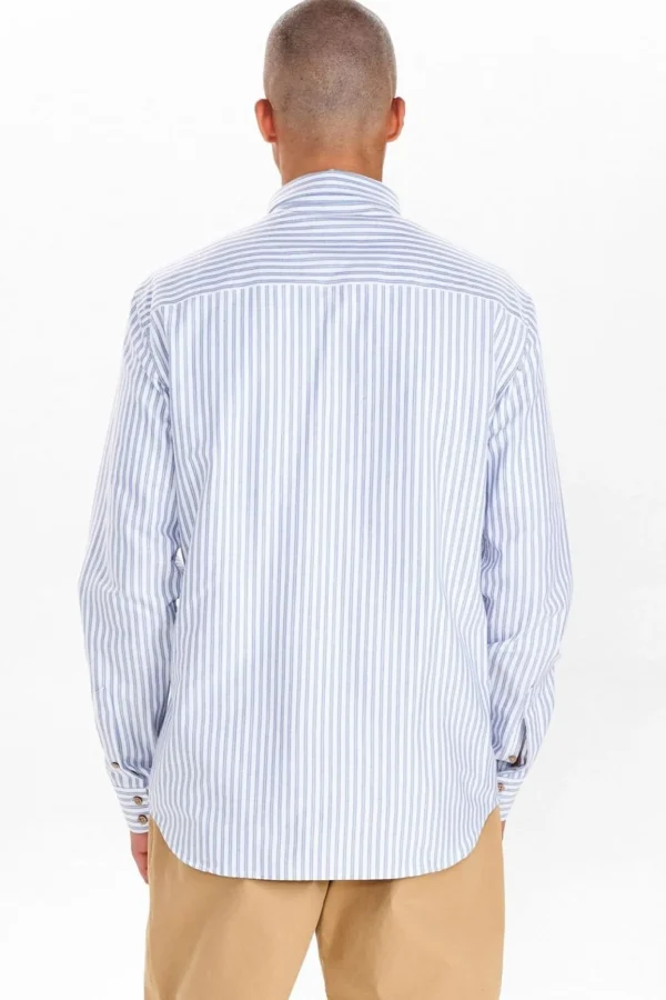 Mand Anerkjendt Akleif Pocket Shirt - Sky Blue