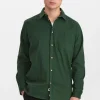 Mand Anerkjendt Aklenny Twill Shirt - Deep Forrest