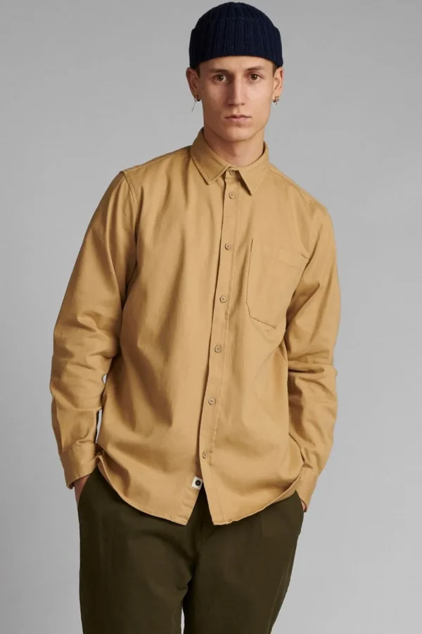 Mand Anerkjendt Aklenny Twill Shirt - Incense