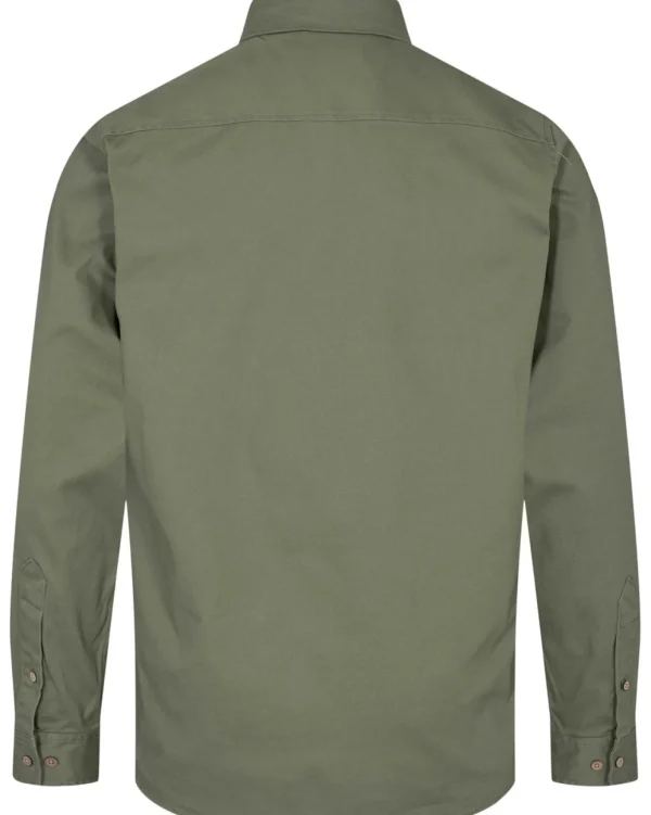 Mand Anerkjendt Aklenny Twill Shirt - Olivine