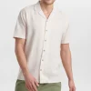 Mand Anerkjendt Akleo Fil A Fil Linen Shirt - Incense