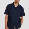 Mand Anerkjendt Akleo Linen Shirt - Sky Captain