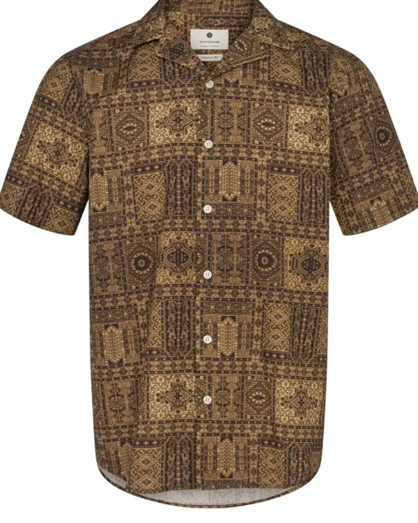 Mand Anerkjendt Akleo Poplin Aop Shirt - Incense