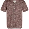 Mand Anerkjendt Akleo S/S Poplin Aop-Gots - Tobacco Brown