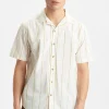 Mand Anerkjendt Akleo Ss Retro Stripe Shirt 2 - Tofu