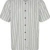 Mand Anerkjendt Akleo Ss Stripe Shirt - Olivine