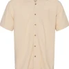 Mand Anerkjendt Akleo Tencel Mix Ss Shirt - Brown Rice