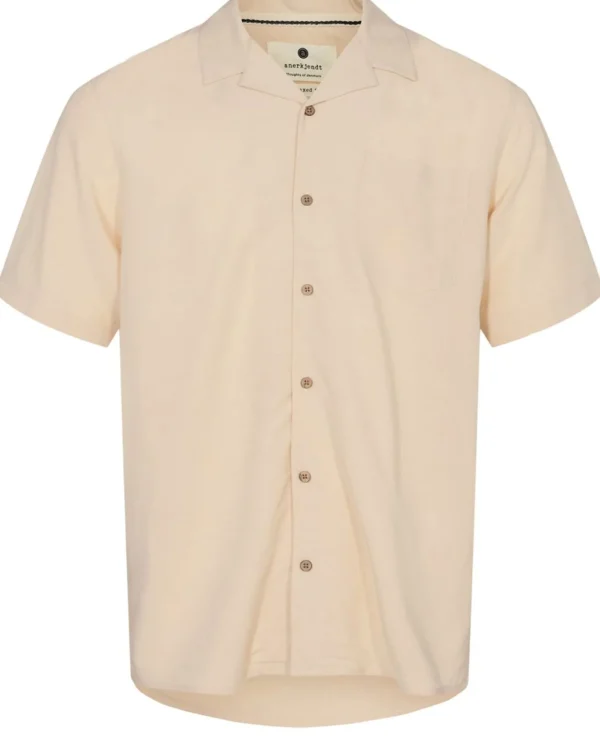 Mand Anerkjendt Akleo Tencel Mix Ss Shirt - Brown Rice